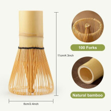 Natural Bamboo Hand Whisk - Traditional Matcha Chasen Whisk - 100 Matcha Sticks - for the Matcha Ceremony