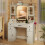 Costway Vanity Desk with Mirror and Lights Dressing Table with Charging Station 9
