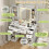 Costway Vanity Desk with Mirror and Lights Dressing Table with Charging Station 4