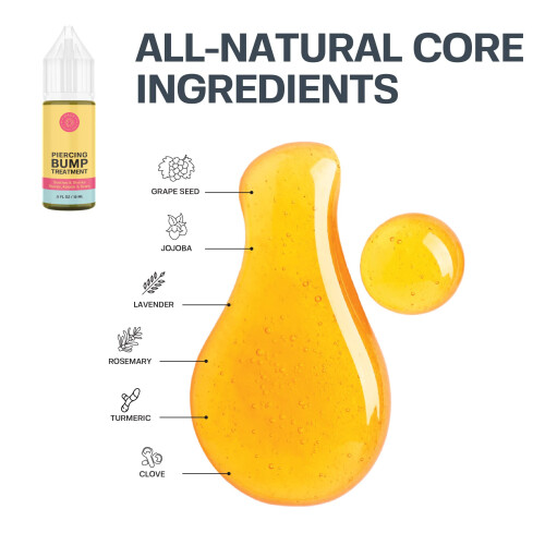 BASE LABORATORIES Piercing Aftercare Kit: Piercing Bump Solution Oil(15ml) + Piercing Aftercare Spray (4oz) 1