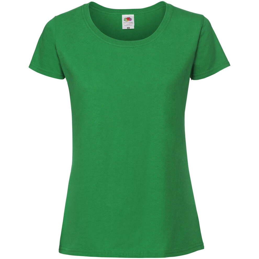 Fruit Of The Loom (Xxl, Kelly ) Womens/Ladies Fit Ringspun Premium Tshirt Green
