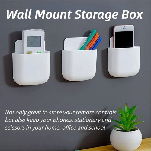 Wall-Mounted Storage Box Air Conditioner Remote Control Bedside Mobile Phone Storage Rack Storage Box Rack 2