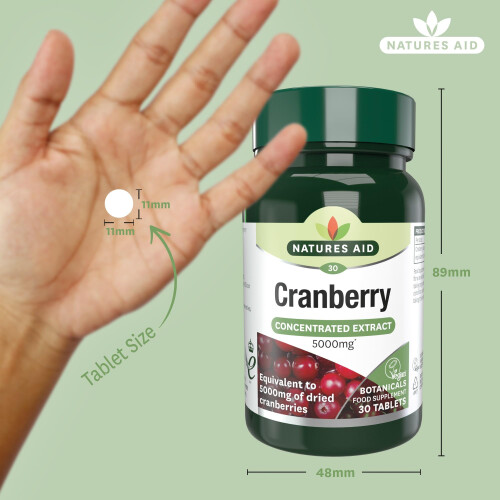 Natures Aid Natures Aid Cranberry Tablets 5000mg – High Strength Supplement for 2