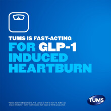 TUMS Chewy Bites Antacid Tablets for Chewable Heartburn Relief and Acid Indigestion Relief, Assorted Berries - 60 Count