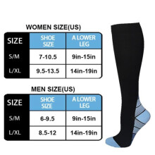 Kompressionsstrümpfe – Unisex – Laufen – 3 Paar – Grau, Beige, Blau