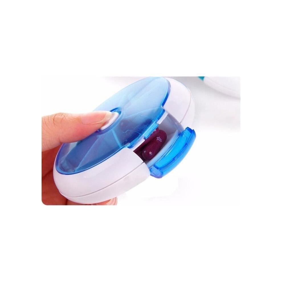 Aihontai Blue Weekly Pill Organizer Box For 7 Days Of Weekly Medication #C347