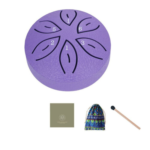 Instrumentos Musicais Infantis Orff Instruments Artesanato  Tambor Oco 3 Polegadas 6 Tons Roxo 1
