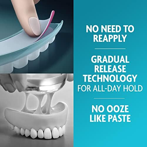 Seabond Denture Fixative Seals, Soft Adhesive Cushion, Last All Day, 2