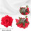 Haarclips - 3 stuks - Rode rozen - Polyester - Bloemenaccessoire - Voor vrouwen 3