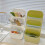 Multi-Functional Three-Layer Draining Storage Box for Kitchen Utensils - Plastic Organizer,Green & Gray 1