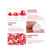 100 Pcs Mini Mushroom Decorations, Mini Resin Mushrooms, Garden Mushroom Decorations, Mini Red Mushroom Ornaments