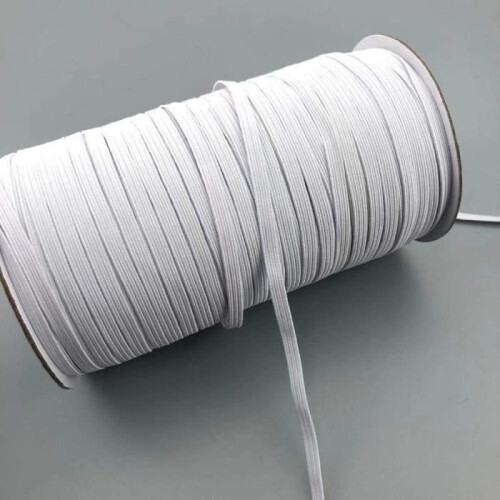 Breed wit elastisch lint 3 mm 146 m - Platte elastische band op rol voor textiel - Elastisch koord 2