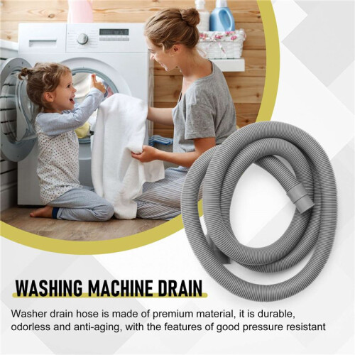 Drain Hose Extension Set Universal Washing Machine Hose 6.5Ft, Include Drain Hoses Hose Clamps 2