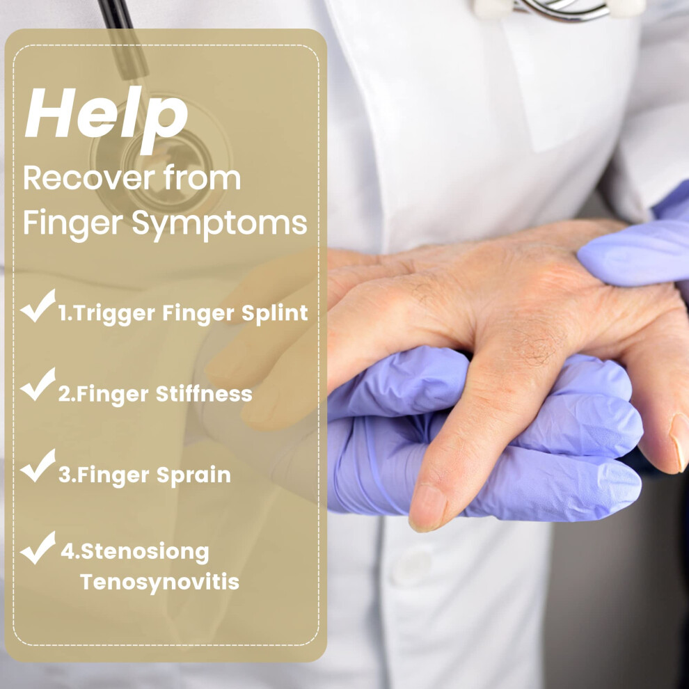 Ednyzakrn Trigger Finger Splint, Finger Splints For Thumb, Index, Middle, Ring And Pinky, Finger Brace - Fit For Left Or Right Hand