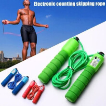 Skipping Rope with Counter, Adjustable Speed, Fast Counting, Exercise Fitness - Red