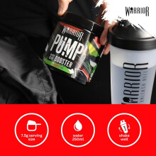 Warrior Pump Pre Workout Powder 225g – Non Stim & Caffeine Free Preworkout Nitric Oxide Supplement – Contains Citrulline Malate, Glycerol, Cyclic
