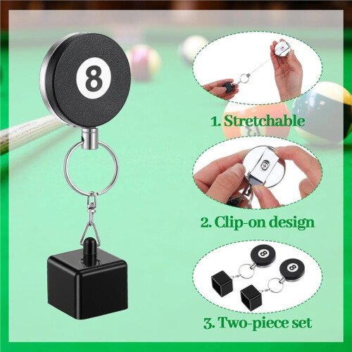 Porta-Giz Retrátil para Bilhar e Sinuca (2 Peças) 2