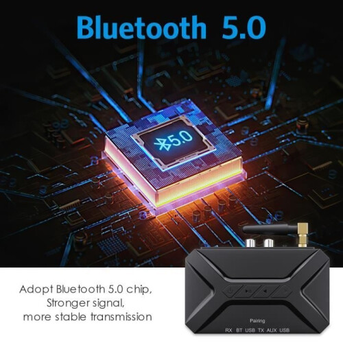 Bluetooth-audioadapter, 3-in-1 draadloze Bluetooth-ontvanger, Bluetooth 5.0-ontvanger en -zender 1