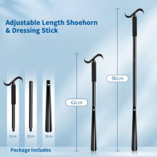 Kekoy 35.5 Inch Dressing Stick with Shoe Horn, Extra Long Dressing Aids for The Elderly to Put on and Take Off Shoes and Clothes While Sitting or Sta