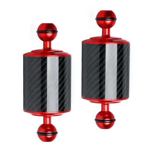 2pcs Carbon Fiber Float Buoyancy Underwater Arm Double  Floating Arm Diving Camera Suitable for /Smartphone 2