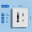 EU Universal Wall PD 20W USB A  Socket Panel with Android Type-C Fast Charging  Retractable Cable for Home A 8