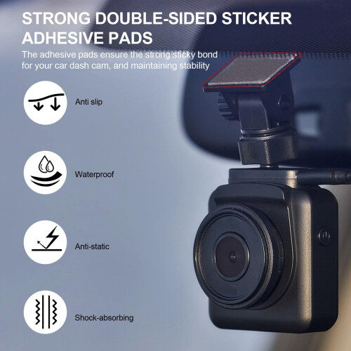 8PCS Electrostatic Film for Dash Cam and Double-Sided Sticker 2