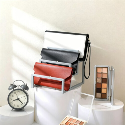 2 Pack 3-Tier Purse Display Stand Silver 2