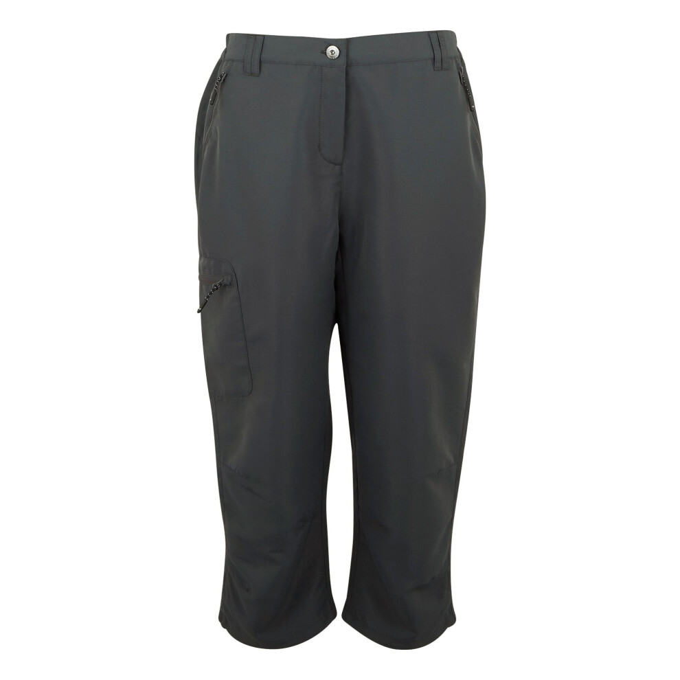 Regatta (18L, Seal ) Womens/Ladies Chaska Iii Walking Capri Cropped Trousers Grey