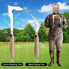 AON 2-Pack Weed Remover Tools & Manual Weeding Tool, Garden Weeder & Dandelion Removal Tools, Ergonomic Root Puller for Effortless Lawn, Patio Weedin