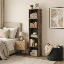 (5 Tier Cube) Oxford Wooden Bookcases Shelving Display Storage Unit
