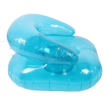 Transparent Inflatable Seat Blue