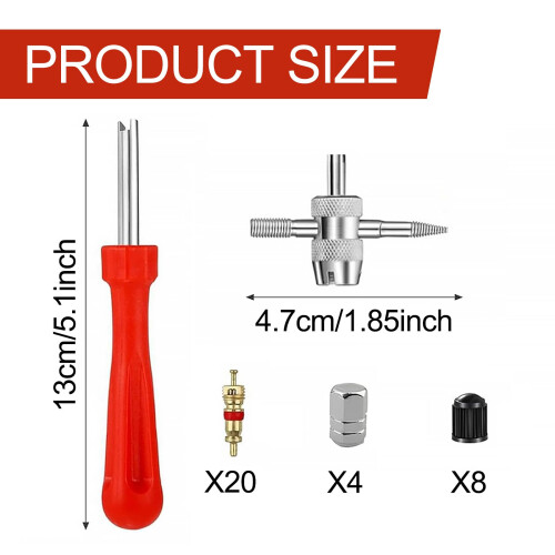 Tyre Valve Removal Tool Set 34 Pcs Horyue 1