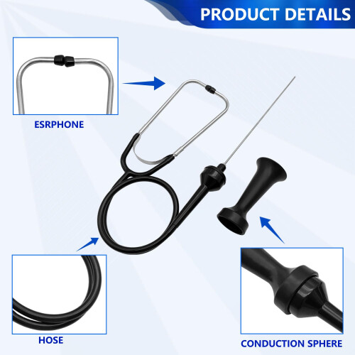 ZKTOOL Car Noise Tester & Diagnostic Stethoscope Kit - Engine & Cylinder Stethos 1