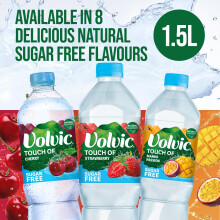 Volvic Touch of Fruit Sugar Free Cherry Flavoured Water, 6 x 1.5