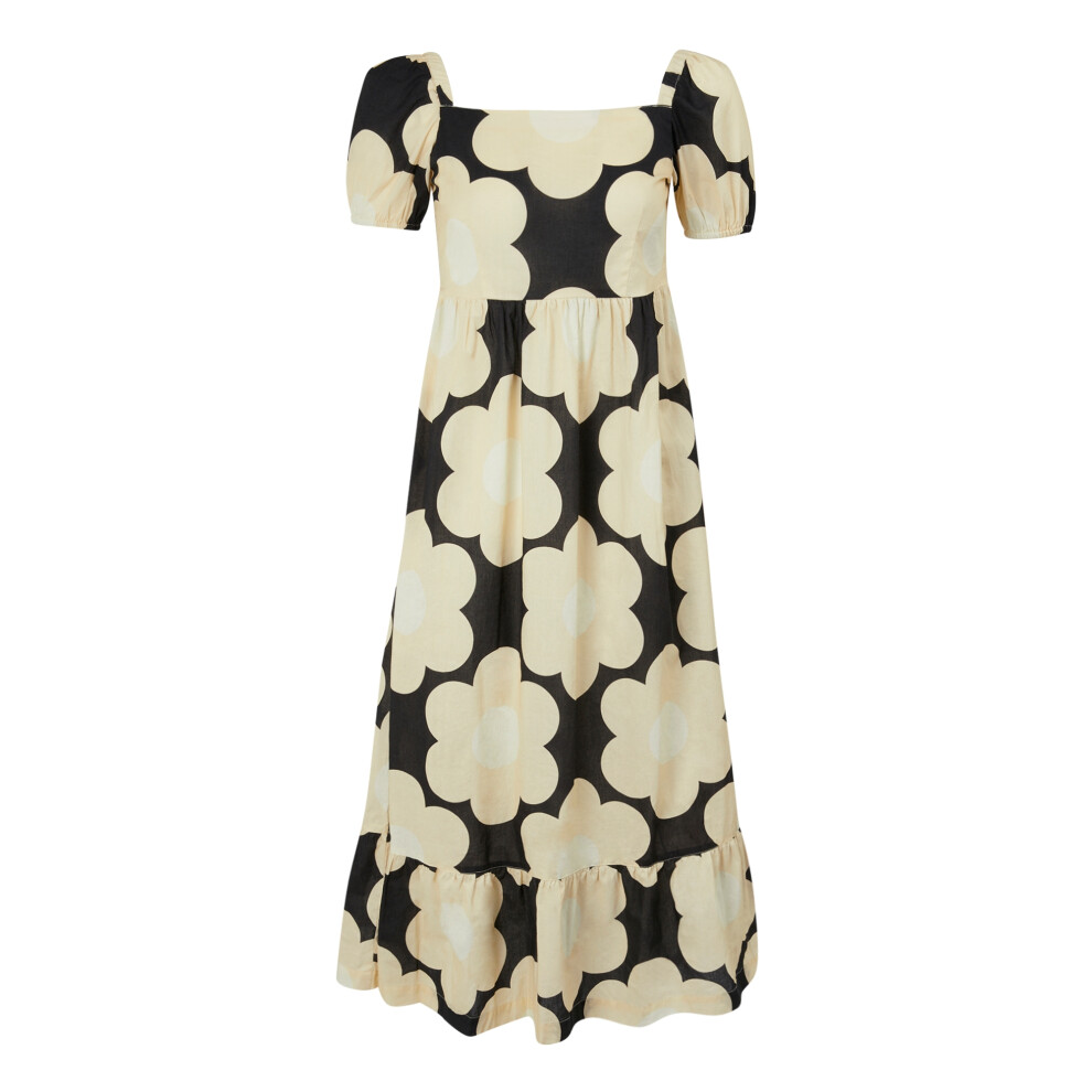 Regatta (14 Uk, ) Womens/Ladies Orla Kiely Sixties Daisy Summer Midi Dress Black