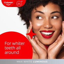 Colgate Max White Luminous Teeth Whitening Toothpaste 125ml, Removes Up to 100% of Surface Stains, Thoroughly Cleans All Around, Helps Prevent Future