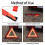LJHOME 2 Pcs Car Emergency Warning Triangle and 2 Pcs Reflective 5