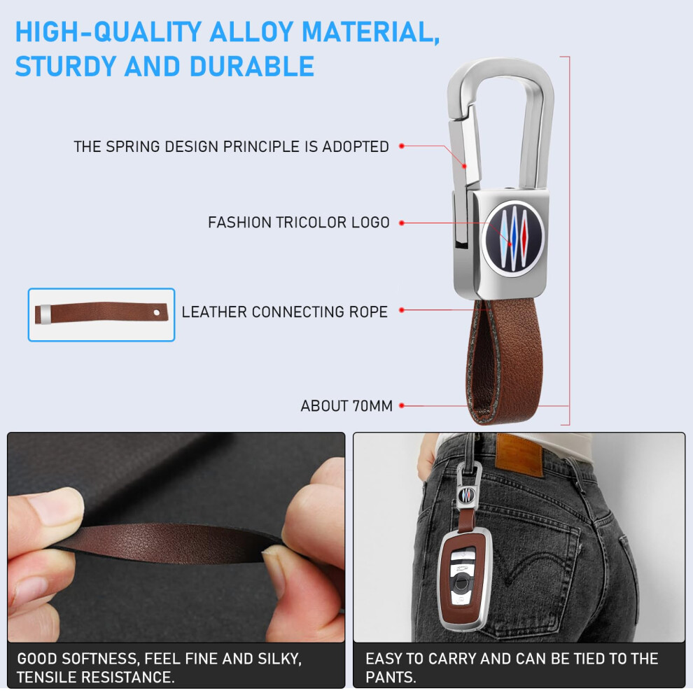 Yumzeco Zinc Alloy Car Leather Key Cover Compatible With 5'F10 5'F11 5'G30 1'F10 3'F30 3'F31 X3'f25 X4'f26 Key Case Cover Keyshell Smart With Keychai 9446997025090