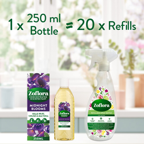 Zoflora Zoflora Midnight Blooms Concentrated Multipurpose Disinfectant Liquid, Antibacte 2