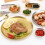 BBQ Thick Round Plate BBQ Plate Golden Cafe Fruit Cake Plate 4
