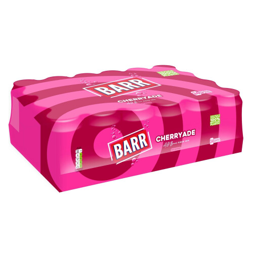 Barr Barr Cherryade Zero Sugar Sparkling Soft Drink, 24 Pack, 330ml Cans 2