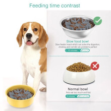 Slow Feeder Bowl, Anti-Gulping Dog Bowl Accessories, Promotes Healthy Eating and Slow Digestion