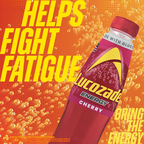 Lucozade Lucozade Energy Cherry 380ml (Pack of 4) 2