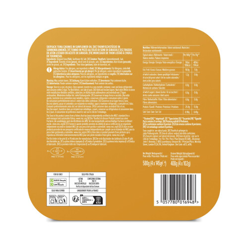by Amazon MSC Skipjack Tuna Chunks in Sunflower Oil, 1