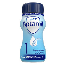 Aptamil 1 First Infant Baby Milk Liquid Formula Ready to Feed From Bir