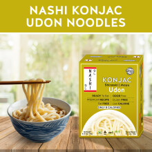 Nashi Shirataki Konjac Udon Noodles (8190g) | Odour-Free Low Calorie Konjac Noodles | Vegan, Keto & Gluten Free Udon | High Fibre, Low Carb Noodle A