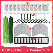 For   Combo J7+ J9+ Vacuum Accessories Replacement Parts Main Brush Side Brush Filter Mop Cloth Dust Bag