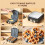 4-Slice Waffle Maker, 1600W Nonstick Iron, Compact Square Design, Double-Sided Heating with Indicator Lights EU Plug 4