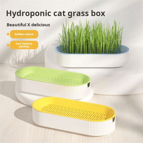 Hydroponic Cat Grass Box Cat Snack Hydroponic Soilless Planting Cat Grass Pot A 2