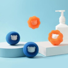 10 Stück Anti-Fusselbälle für die Waschmaschine, Waschmaschinenbälle, entfernen Tierhaare (orange/blau)